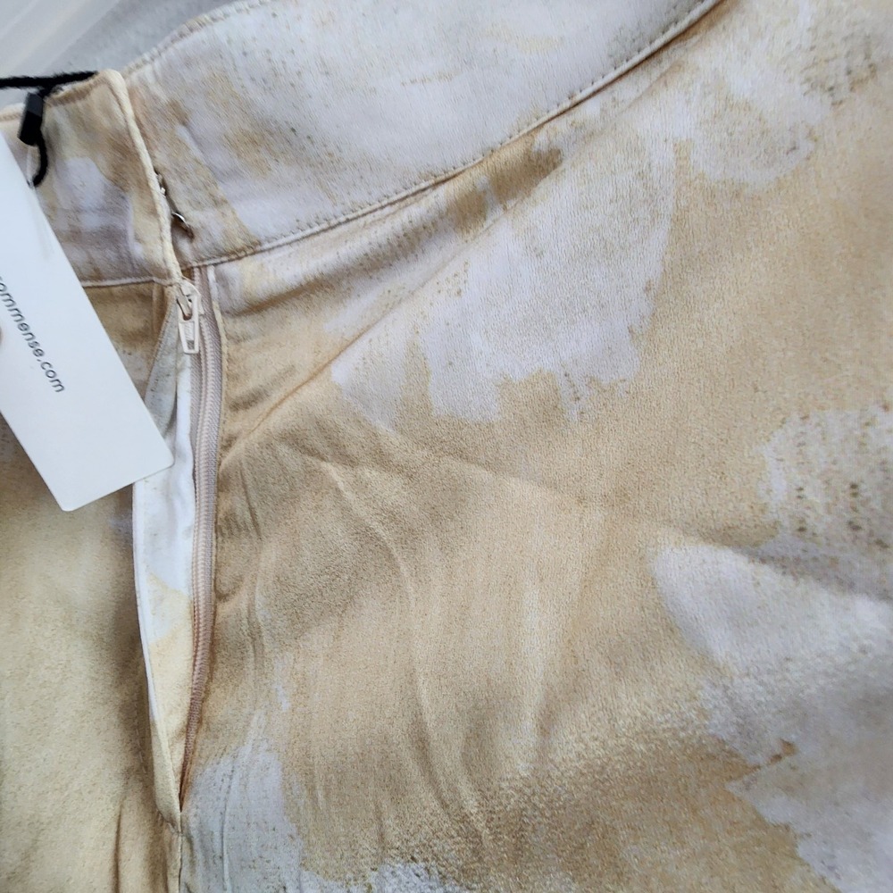Commense Romance Yellow with white Flowers Floral Printed Wide-leg Pants Size M - Picture 5 of 11